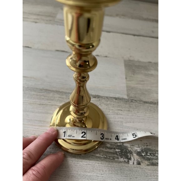 Heavy cast brass look taper candlestick - Picture 5 of 5